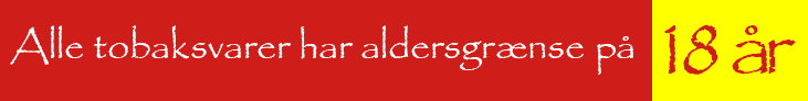 Alle tobaksvarer har en aldersgrænse på 18 år
