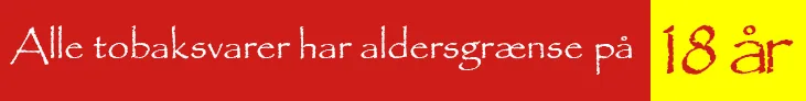 Alle tobaksvarer har en aldersgrænse på 18 år